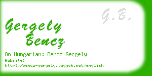 gergely bencz business card